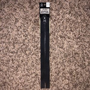 Coats Black Silver 9 inch Zipper